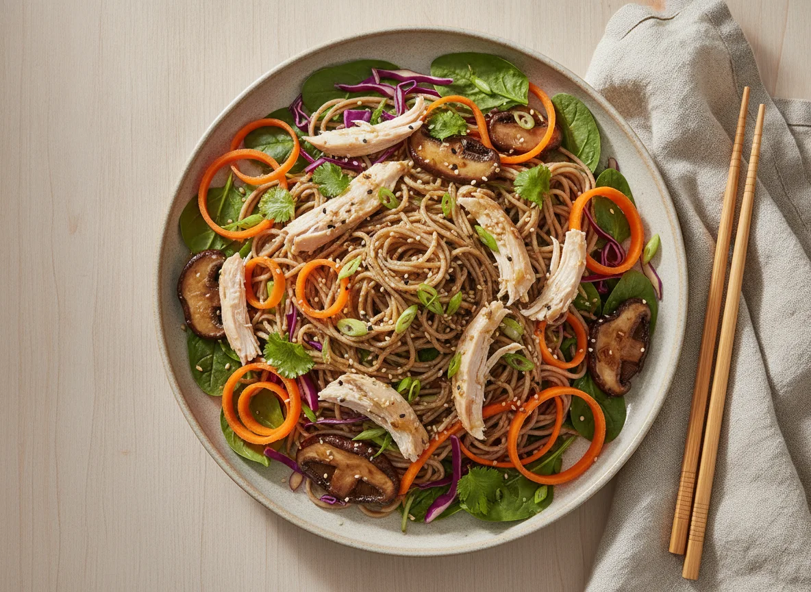 Chicken Soba Noodle Salad photo