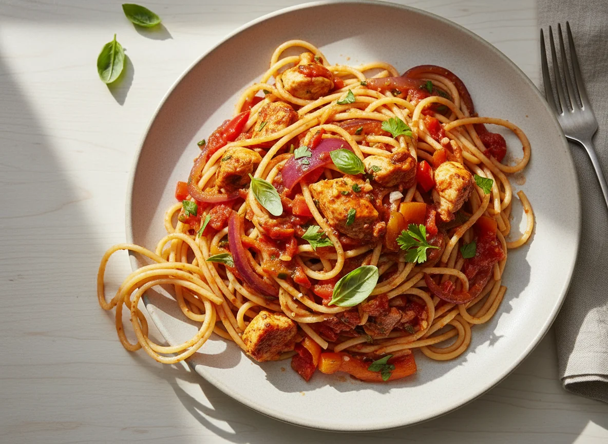 Chicken Spaghetti with Vegetables photo