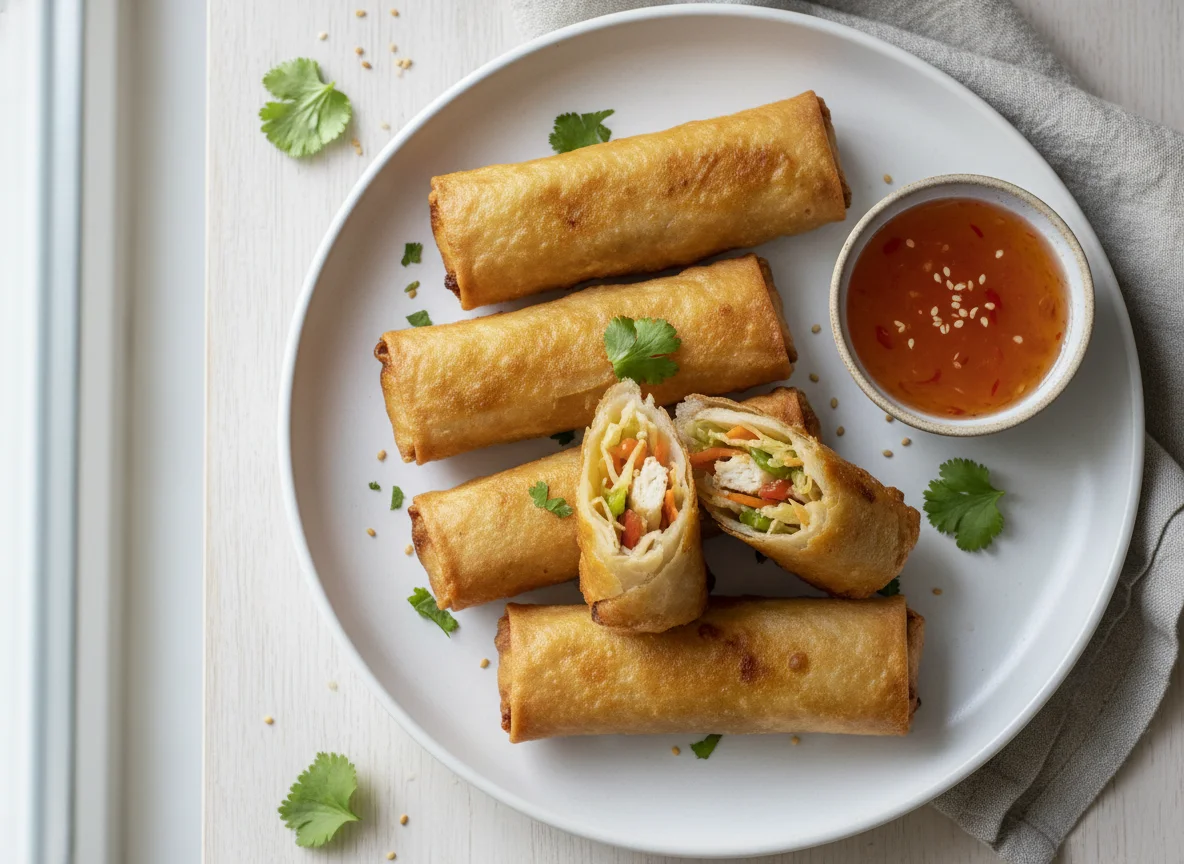 Chicken spring roll photo
