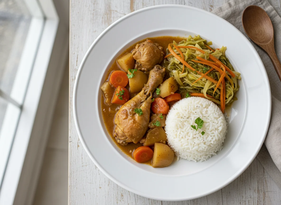 Chicken Stew with Rice and Cabbage photo