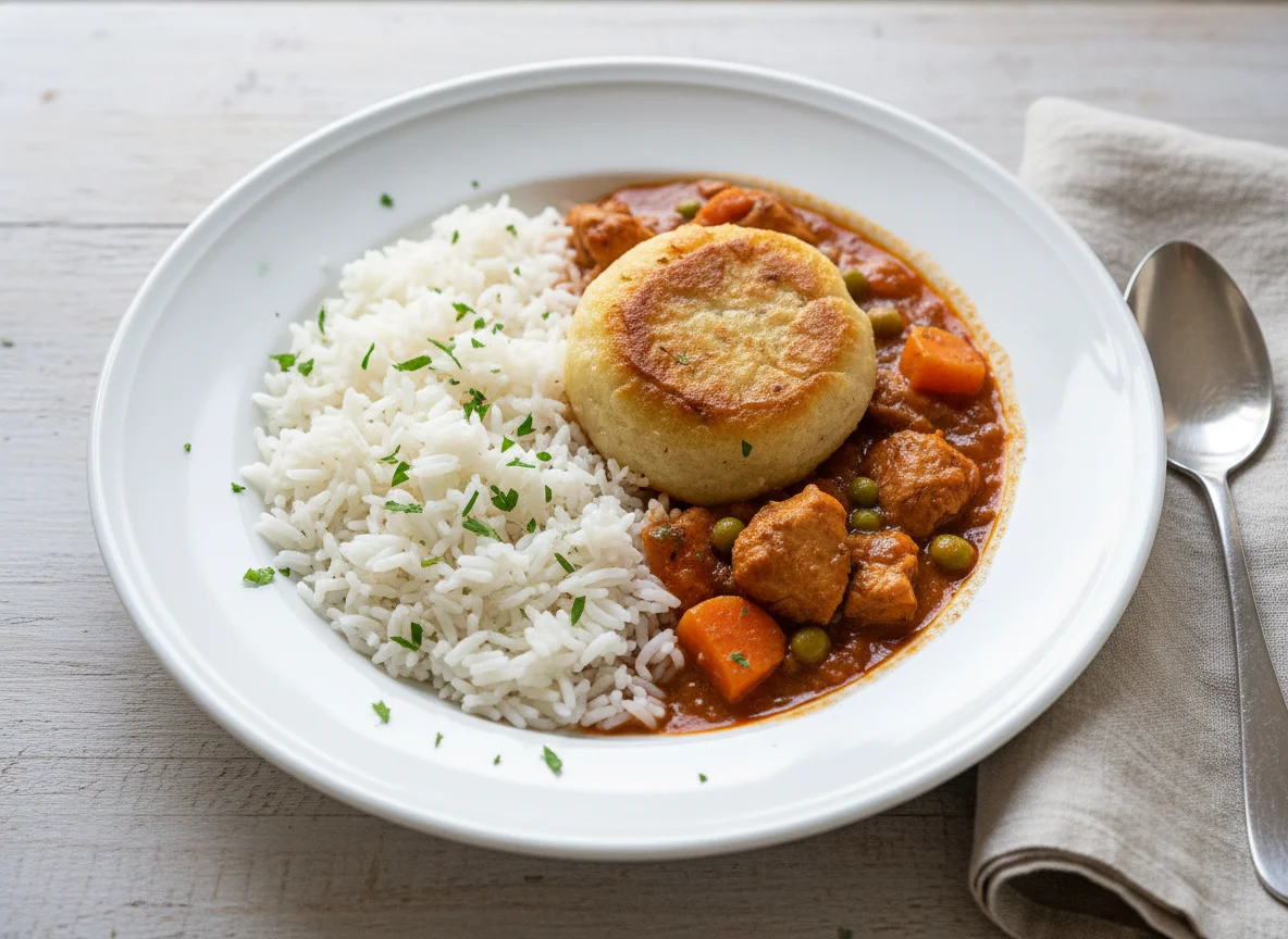 Chicken Stew with Rice and Dumpling photo
