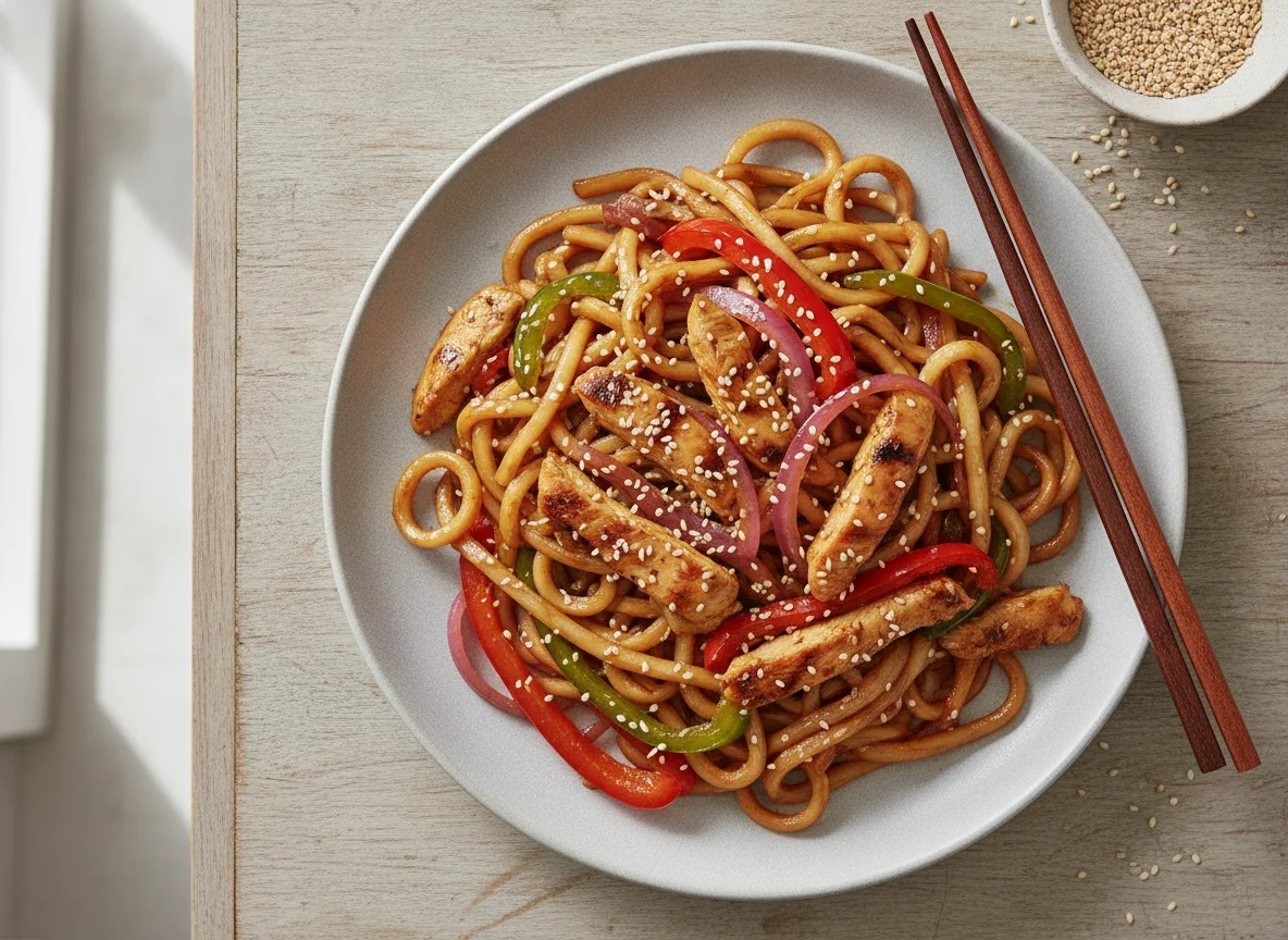 Chicken Stir-fry Noodles photo