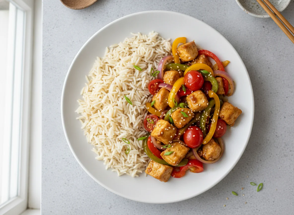 Chicken Stir-fry with Basmati Rice photo