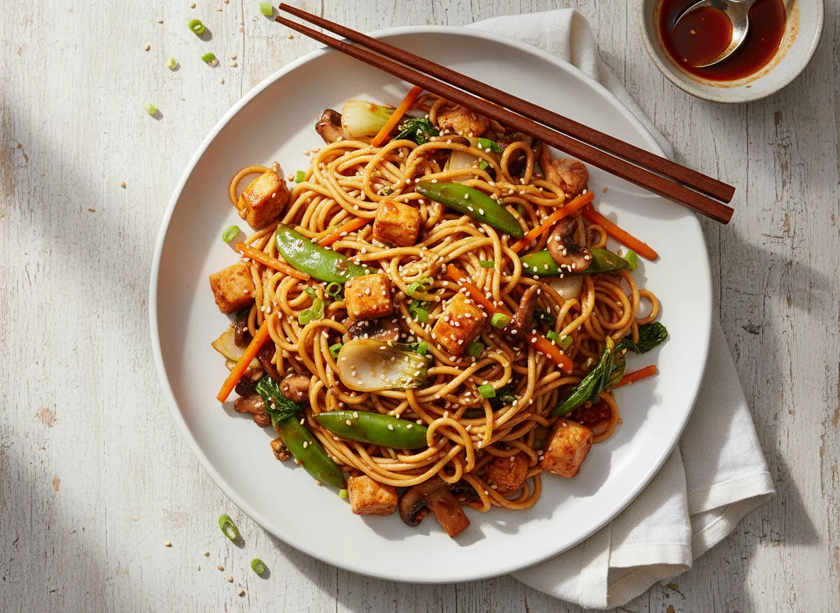 Chicken Stir-fry with Noodles photo