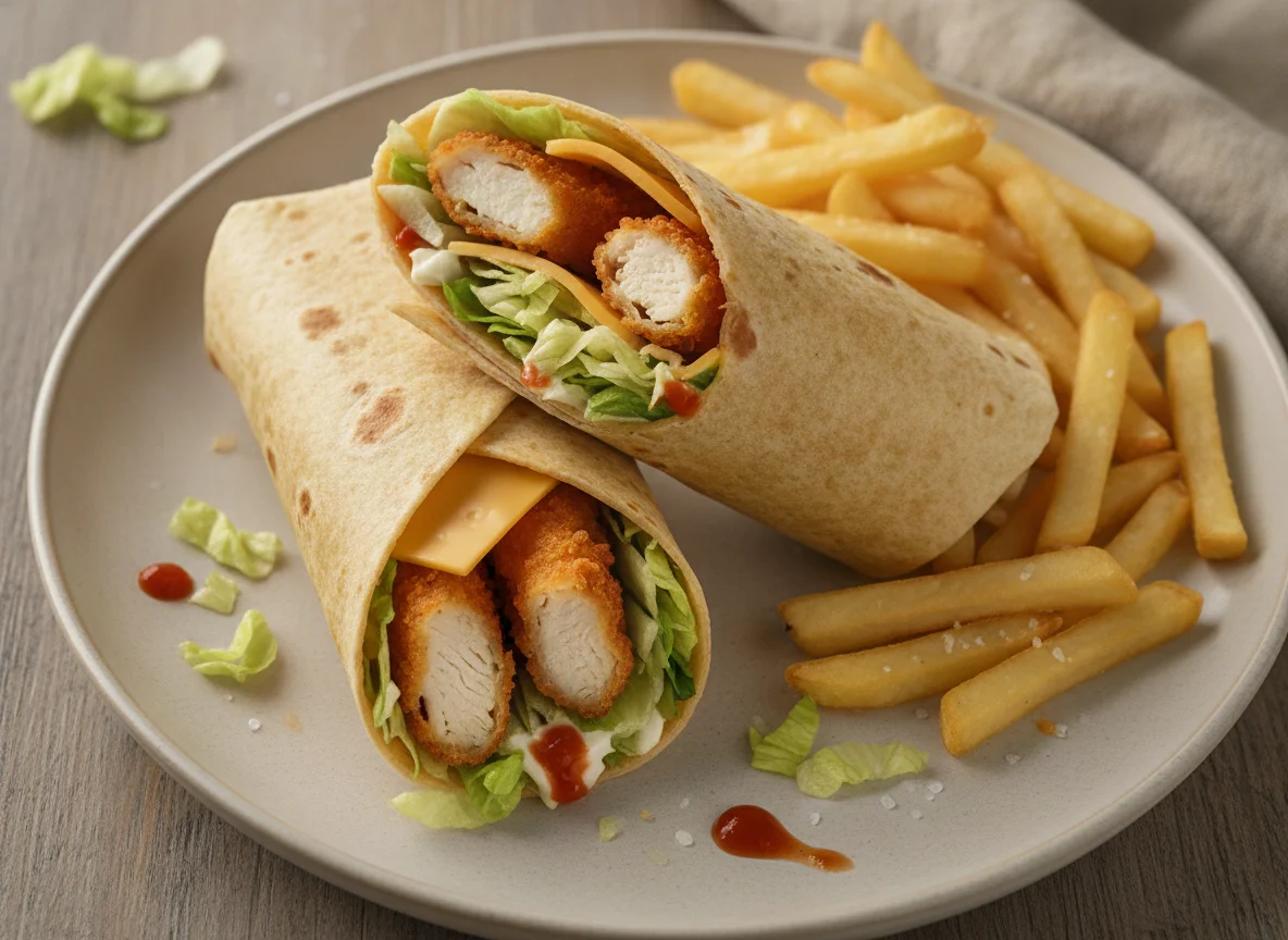 Chicken Strip Wrap with Fries photo