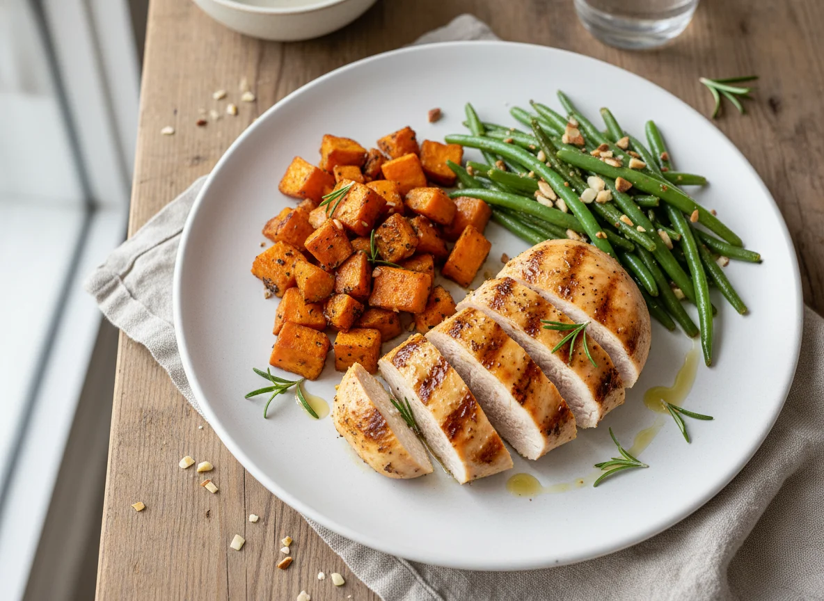 Chicken, Sweet Potato, and Green Bean Meal photo