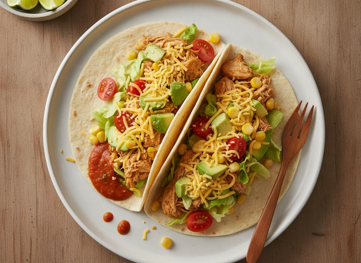 Chicken Taco with Corn and Avocado photo