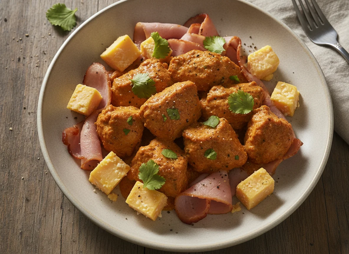 Chicken Tikka with Ham and Cheddar Cheese photo