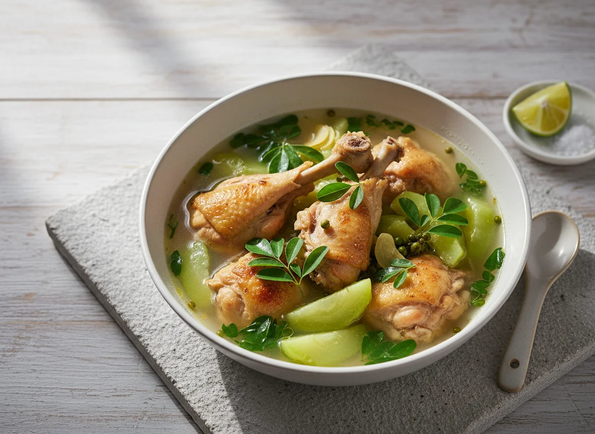 Chicken Tinola with Malunggay and Sayote photo
