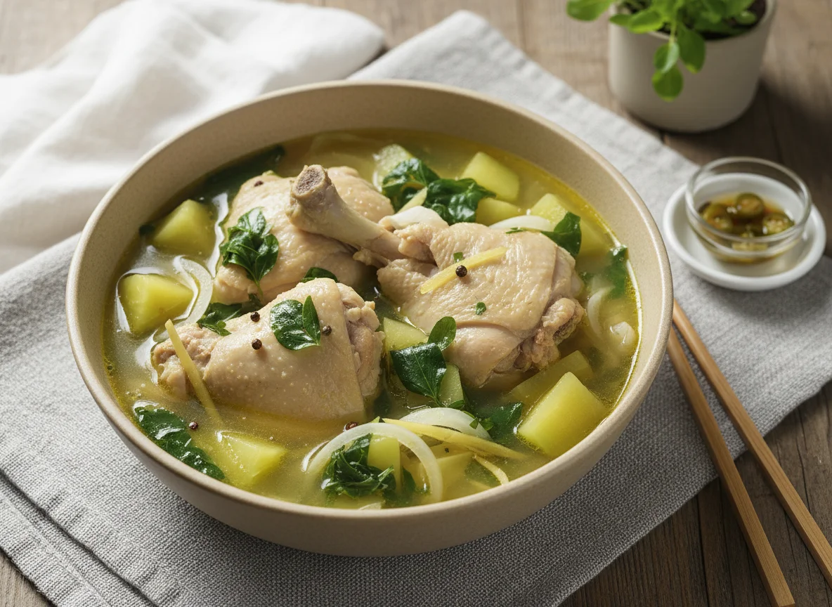 Chicken Tinola with Papaya and Malunggay photo