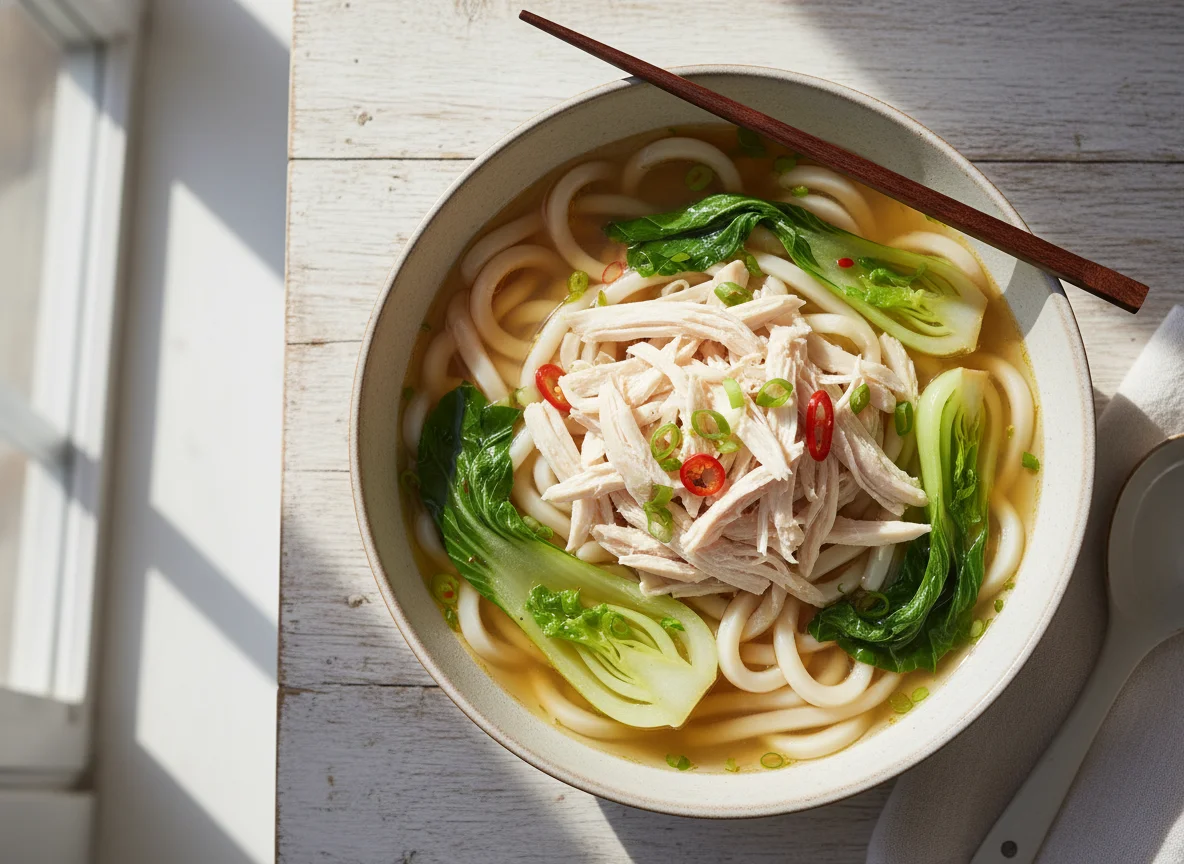 Chicken Udon Noodle Soup photo