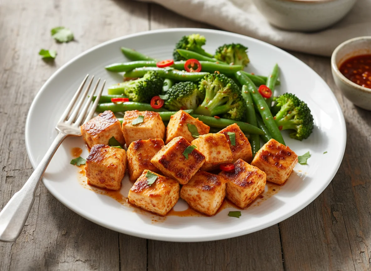 Chicken with Broccoli and Green Beans photo