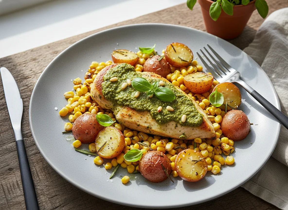 Chicken with Corn and Potatoes photo