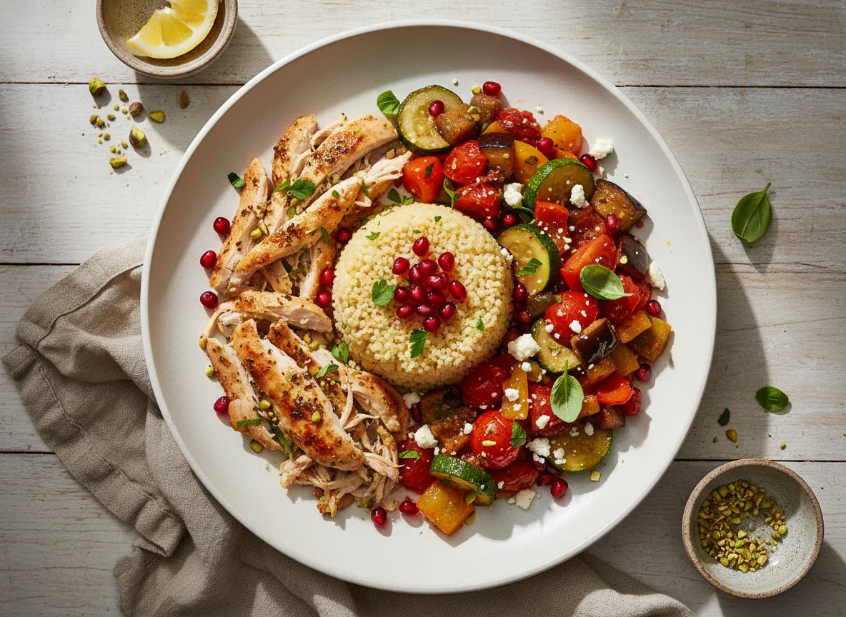 Chicken with Couscous and Ratatouille photo