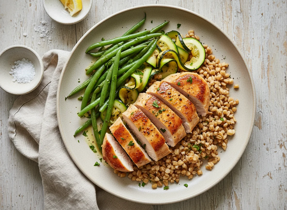 Chicken with Grains and Vegetables photo