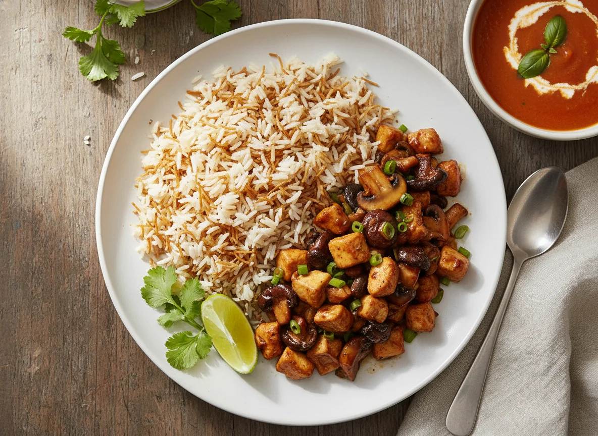 Chicken with Mushroom and Vermicelli Rice photo