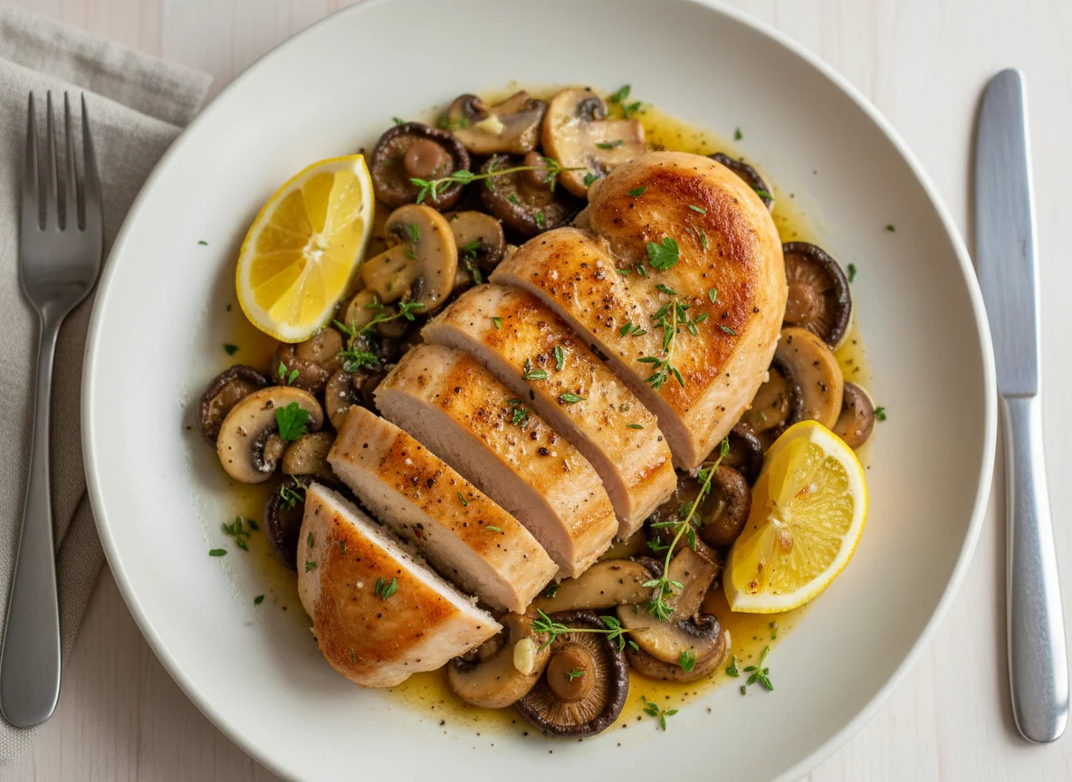 Chicken with Mushrooms and Lemon photo