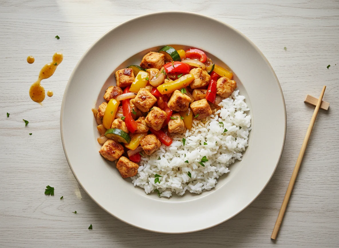 Chicken with Peppers and Rice photo