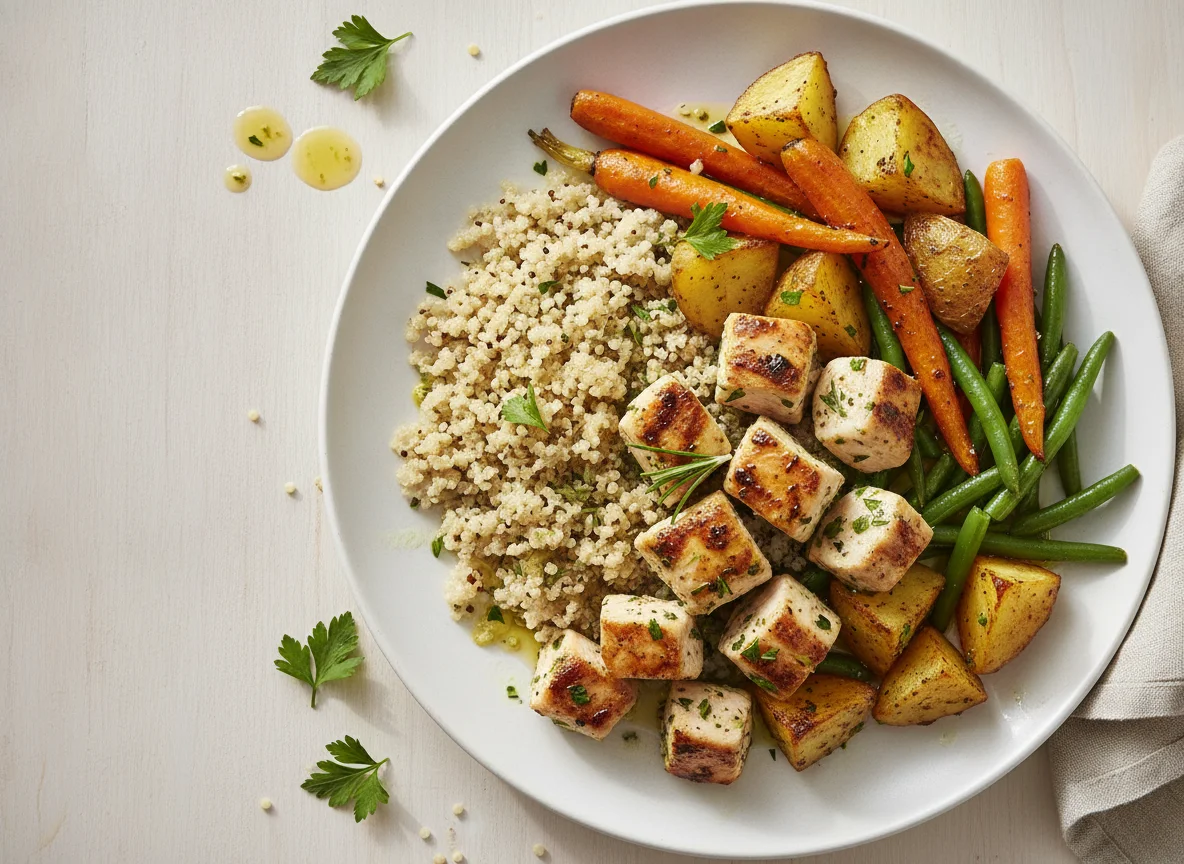 Chicken with Quinoa and Roasted Vegetables photo