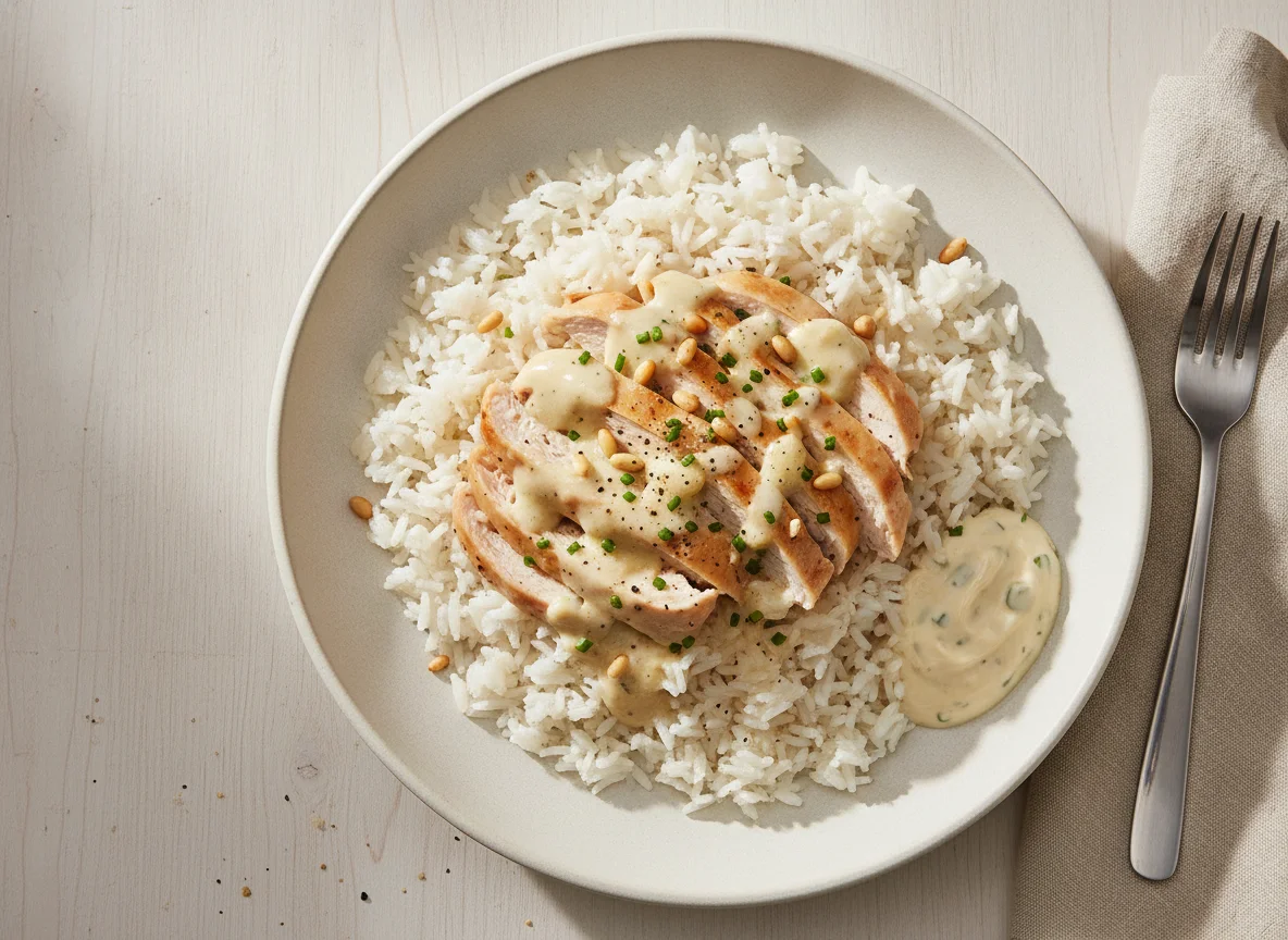 Chicken with Rice and Creamy Sauce photo