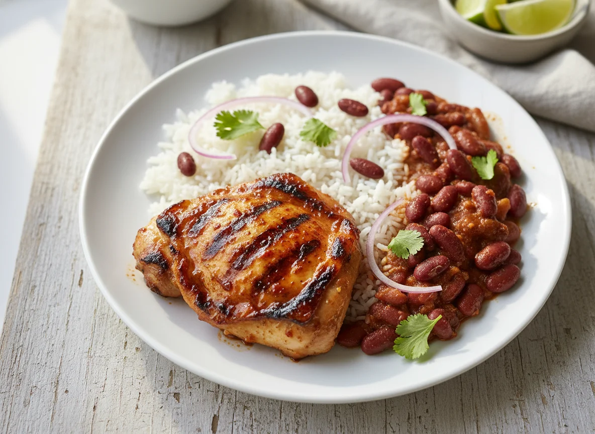 Chicken with Rice and Kidney Beans photo