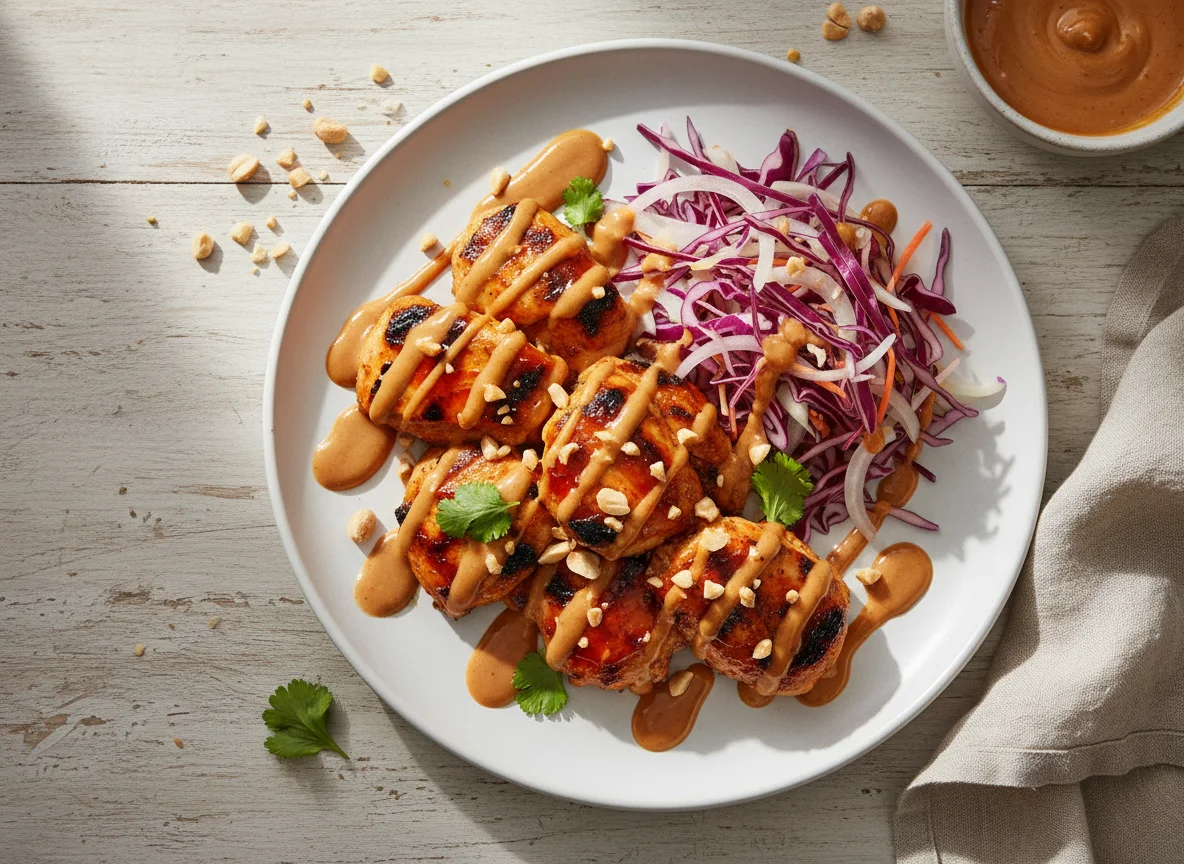 Chicken with Sweet Chili and Peanut Sauce photo