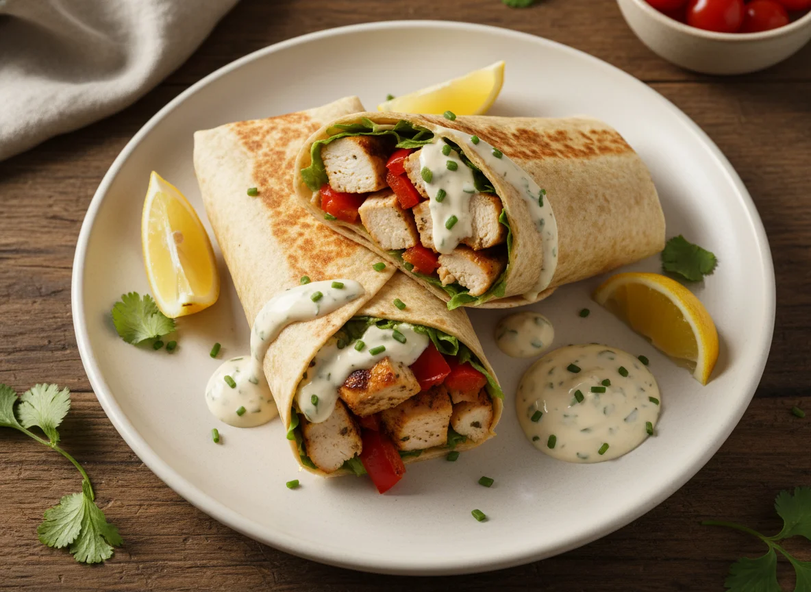 Chicken Wrap with Sauce photo