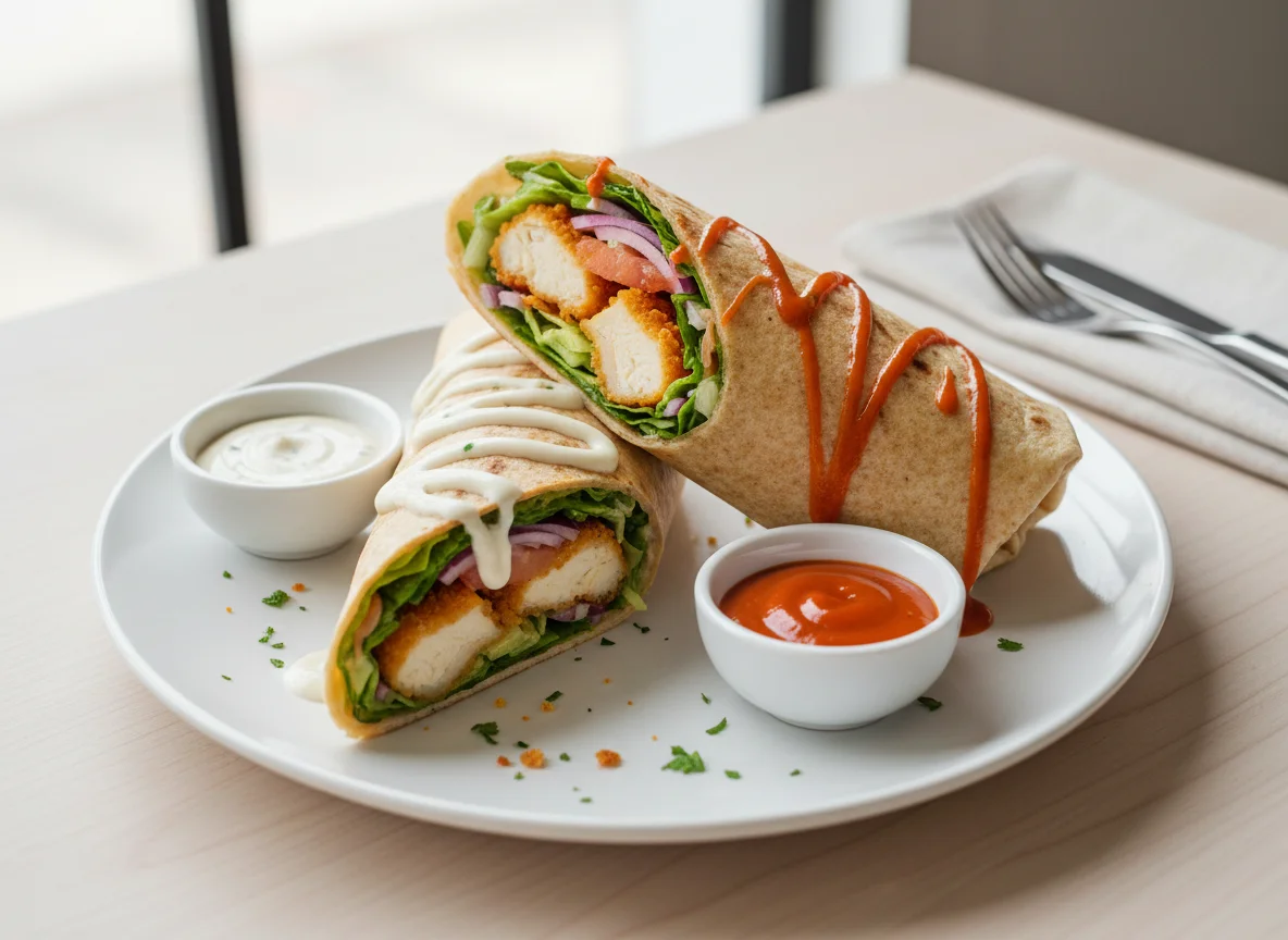 Chicken Wrap with Sauces photo