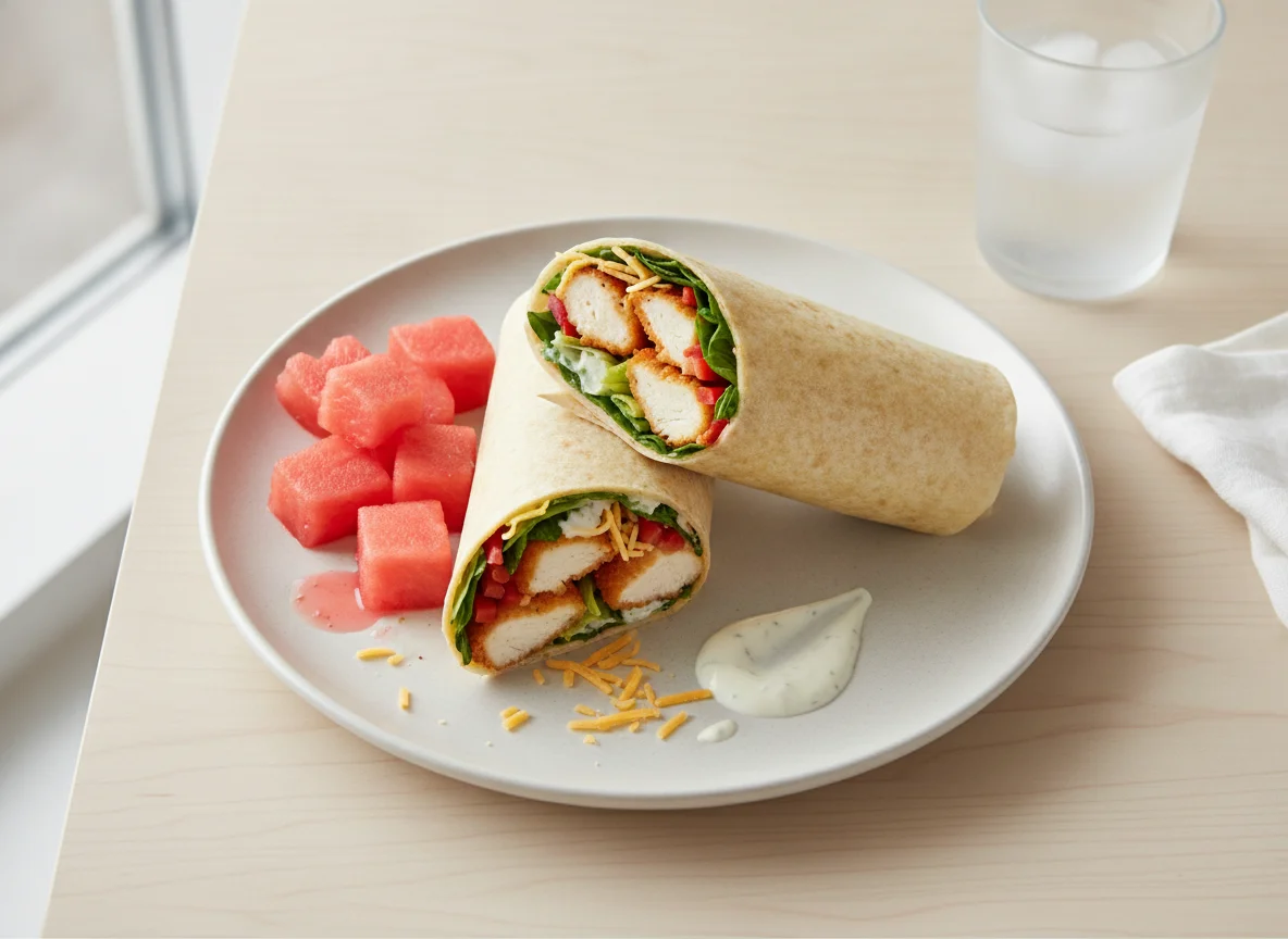 Chicken Wrap with Watermelon photo