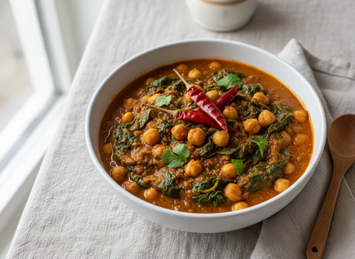 Chickpea and Spinach Curry (Chana Saag) photo