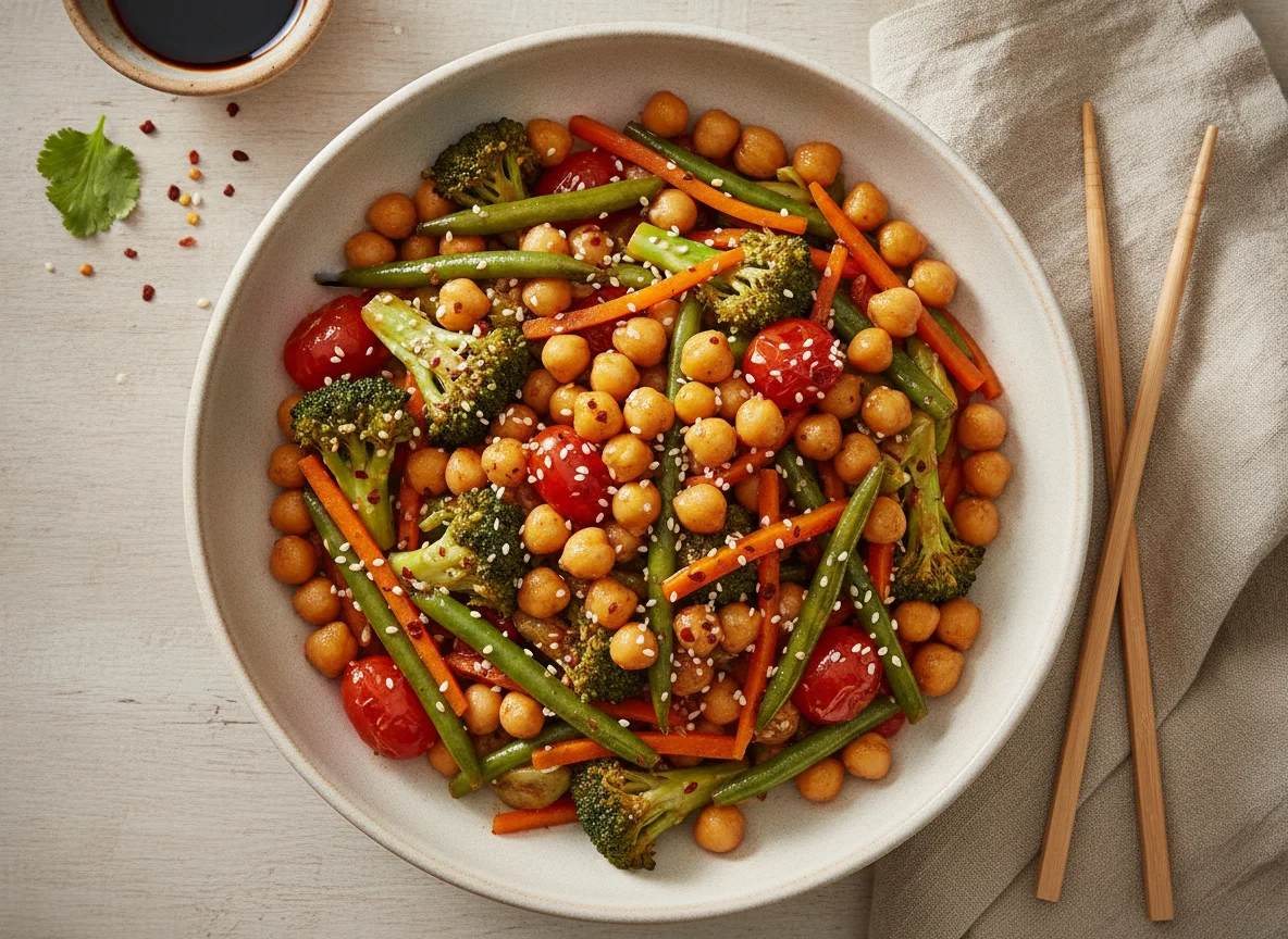 Chickpea and Vegetable Stir-fry photo