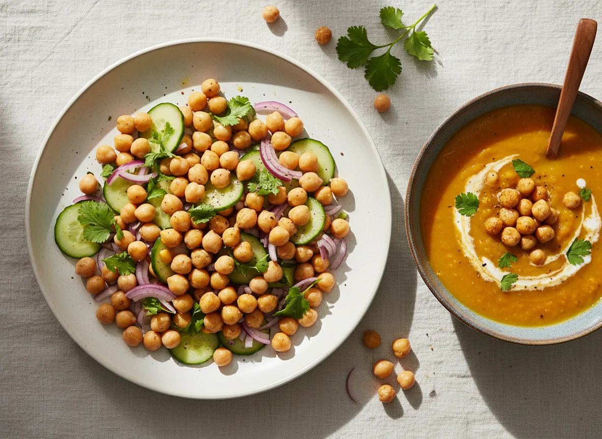 Chickpea Salad and Soup photo