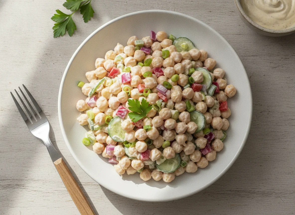 Chickpea Salad with Creamy Dressing photo