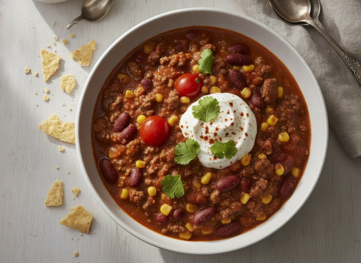 Chili con Carne with Corn photo