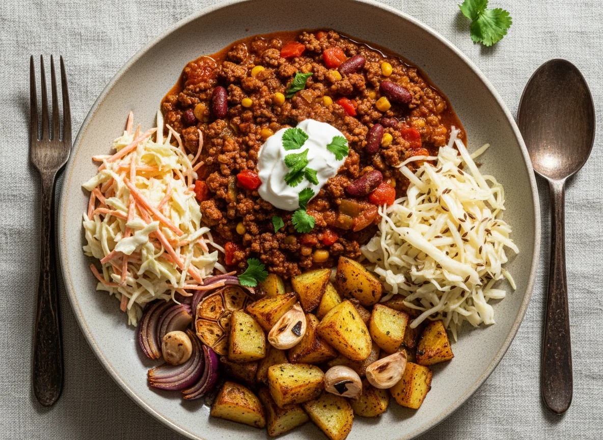 Chili con Carne with Sides photo