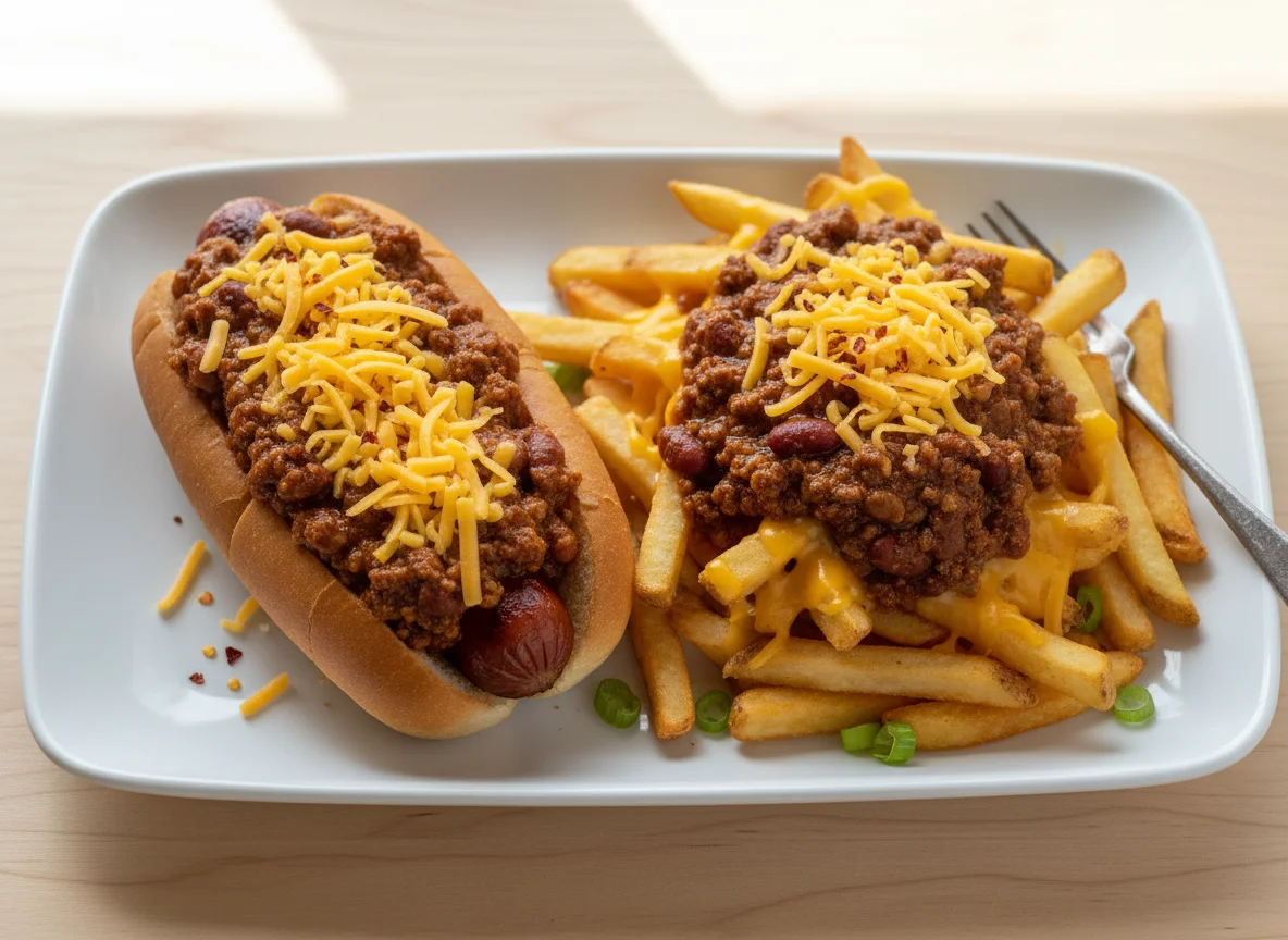 Chili Dog and Chili Cheese Fries photo