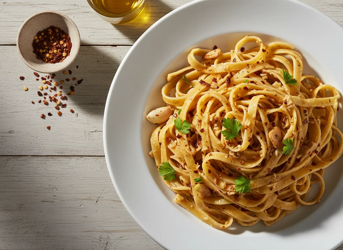 Chili Garlic Tagliatelle photo