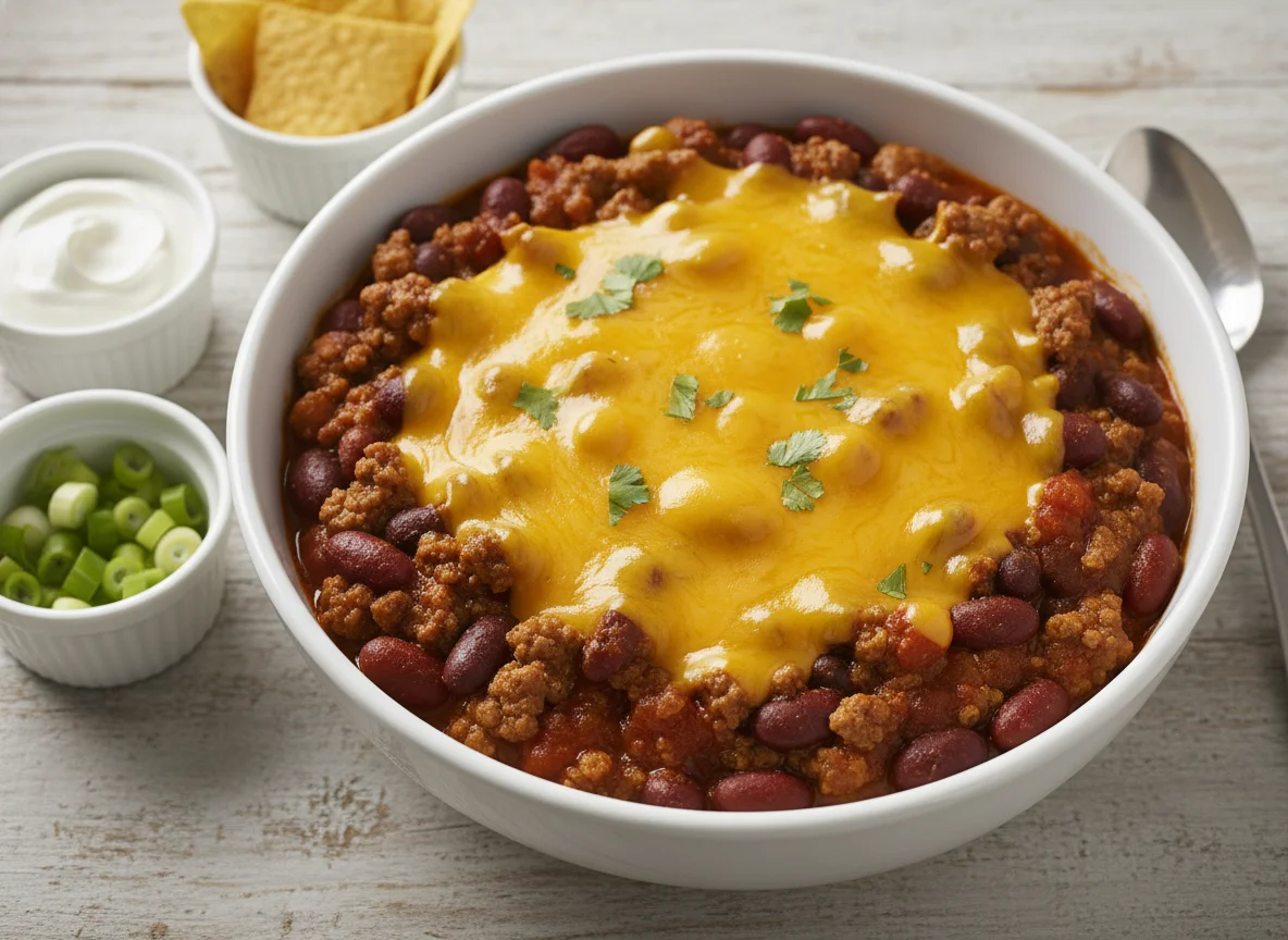 Chili with Melted Cheese photo