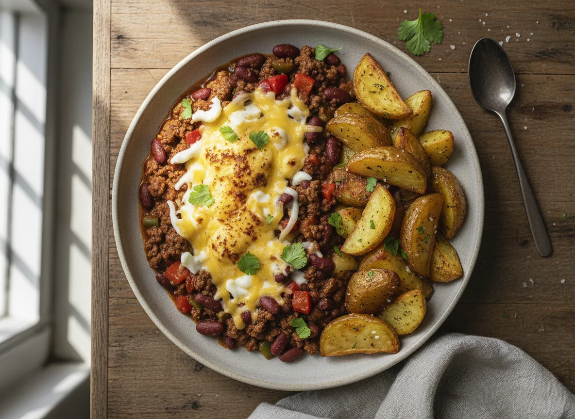 Chili with Roasted Potatoes photo