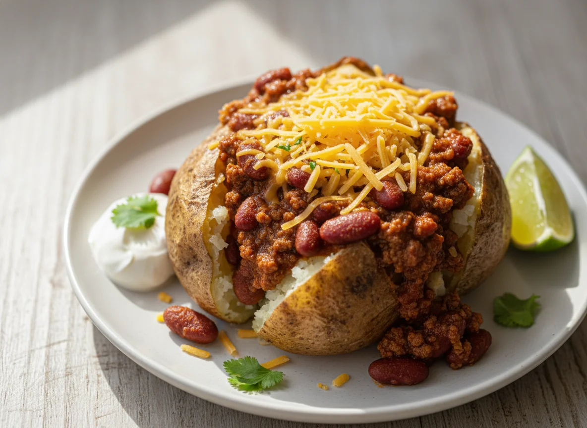 Chilli Con Carne Jacket Potato with Cheese photo