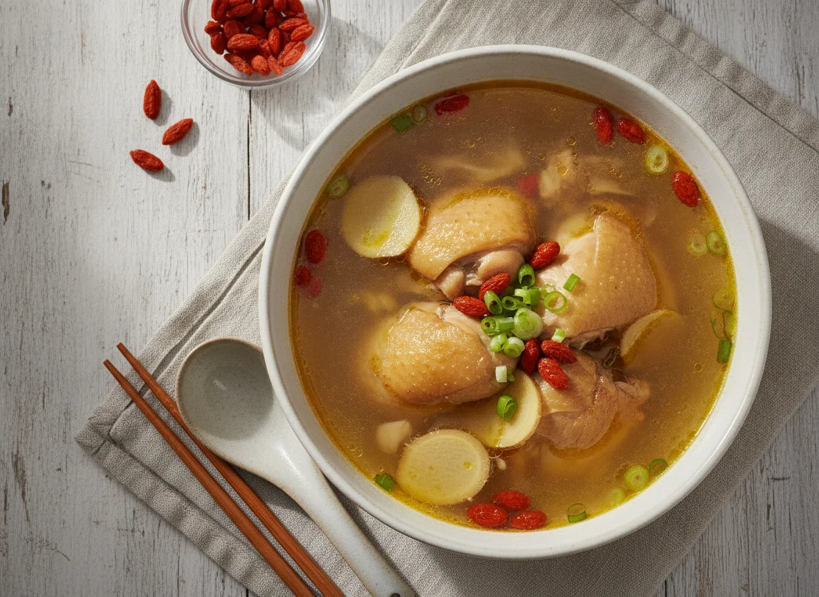Chinese Chicken Soup with Goji Berries photo