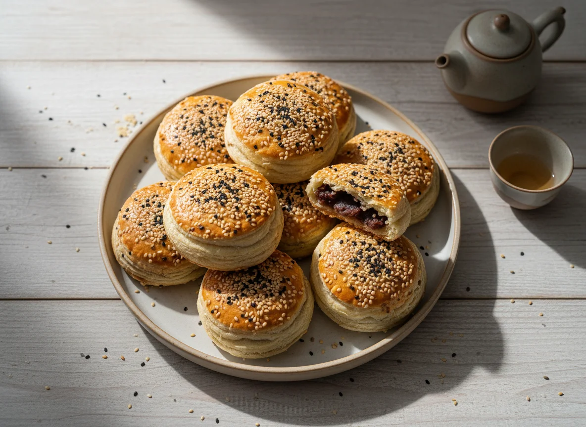 Chinese Pastries with Sesame Seeds photo