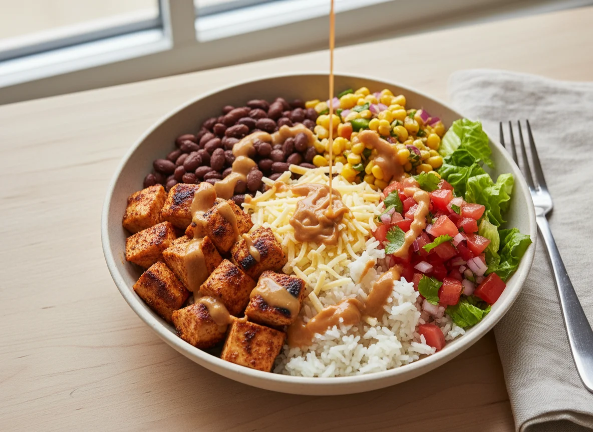 Chipotle-style Chicken Bowl with Vinaigrette photo