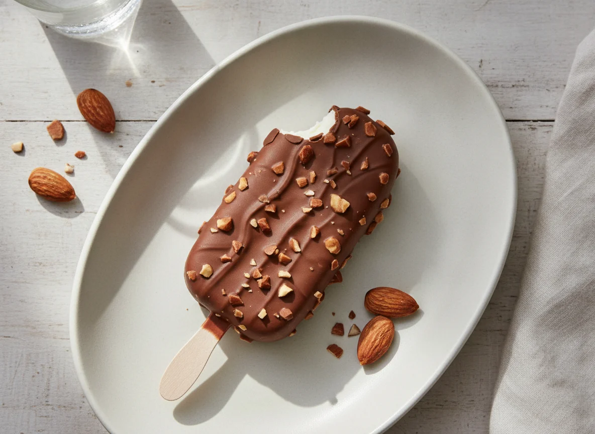 Chocolate Almond Ice Cream Bar photo