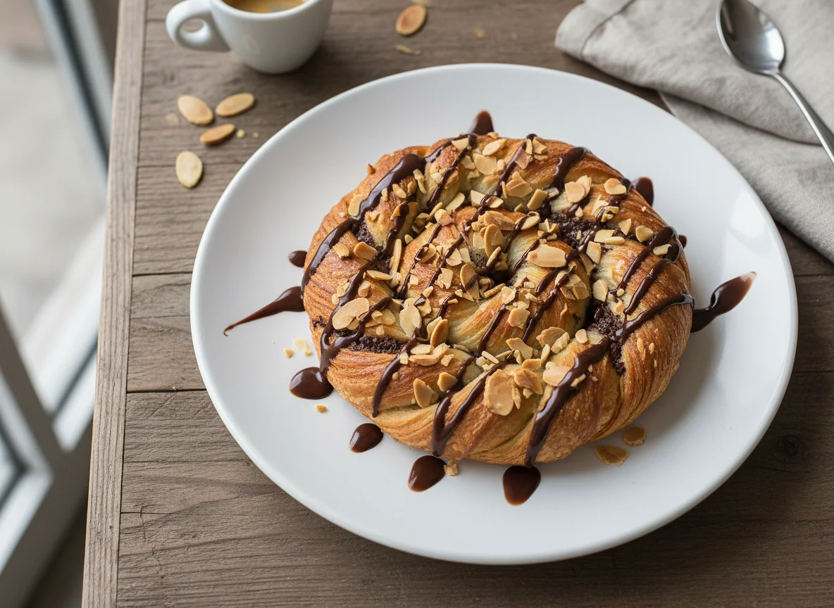 Chocolate and Almond Danish photo
