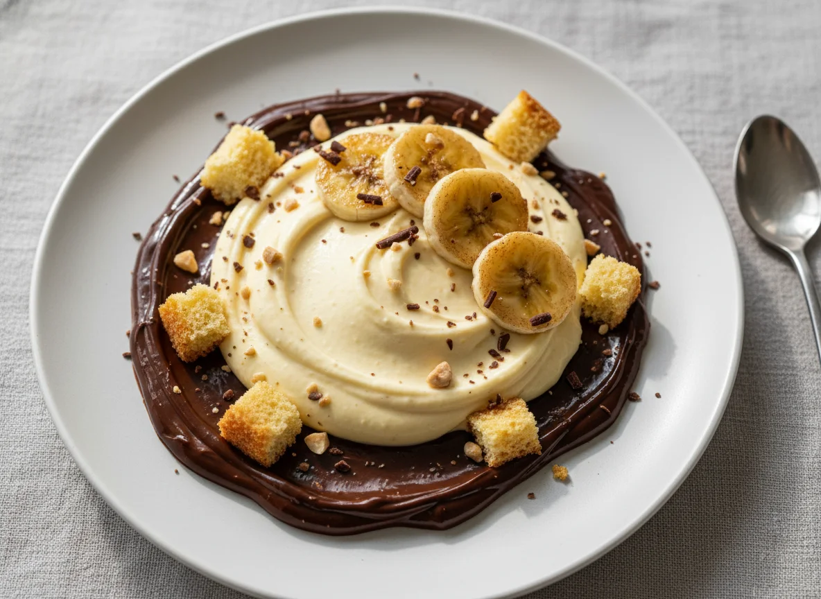 Chocolate and Banana Dessert photo