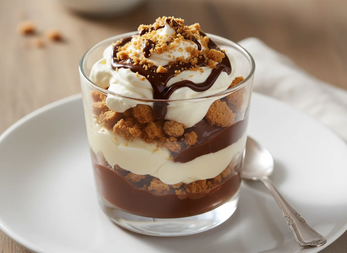 Chocolate and Biscuit Dessert Cup photo