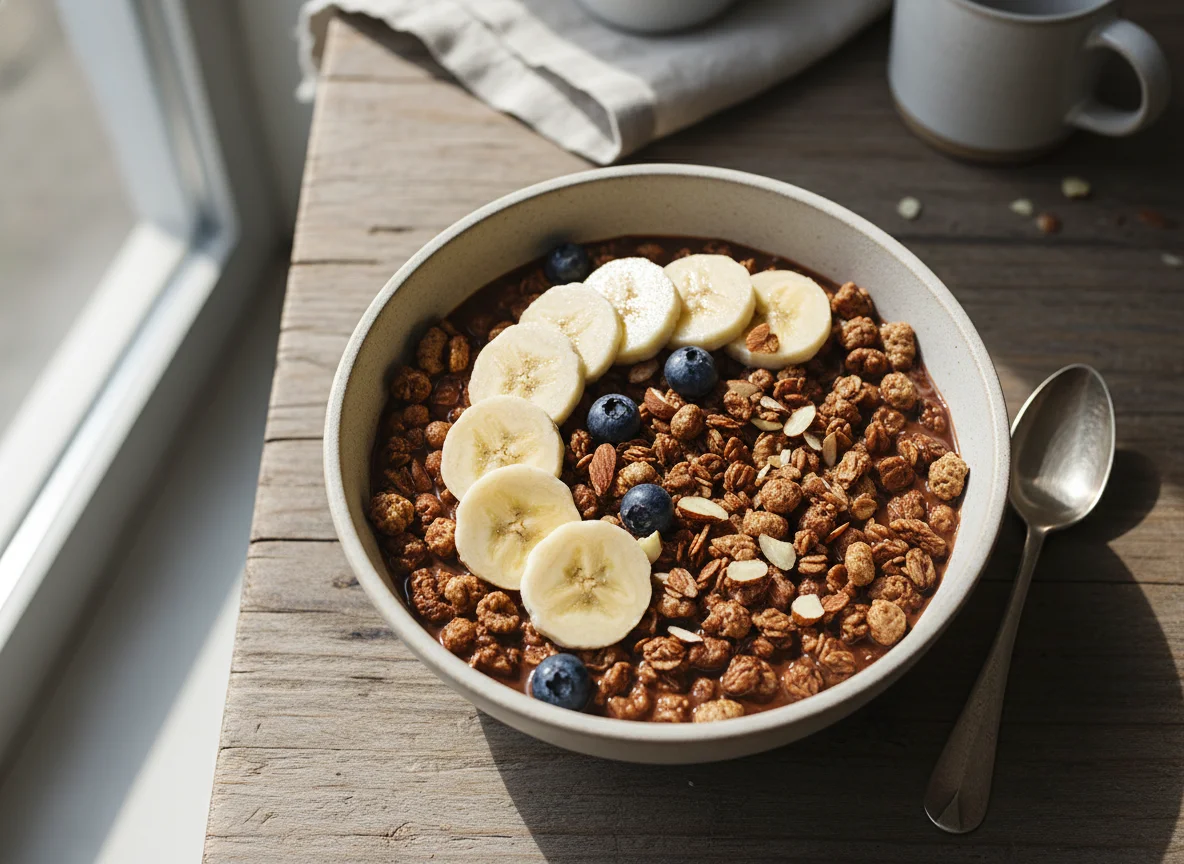 Chocolate Banana Cereal Bowl photo