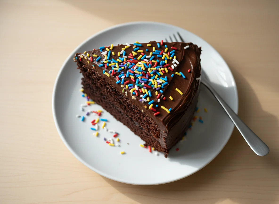 Chocolate Cake with Sprinkles photo