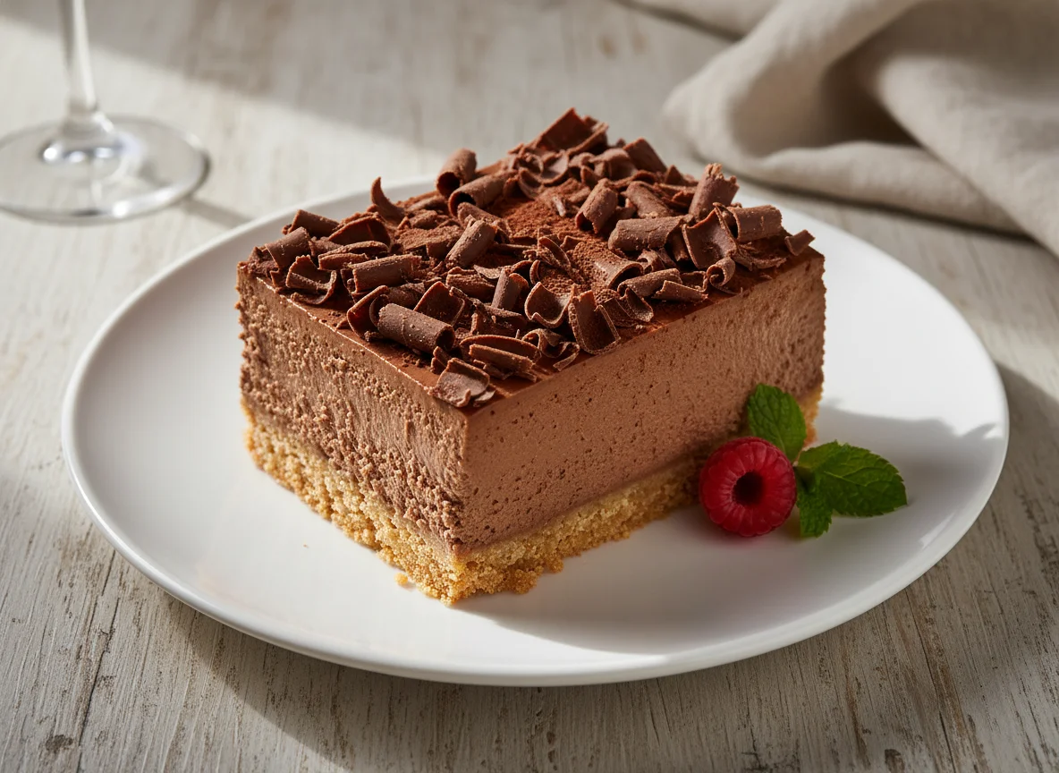Chocolate Cheesecake Slice photo